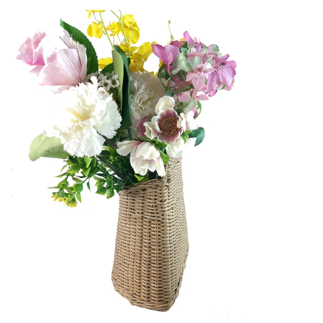 Home Decoration Rattan Vase Flower Storage