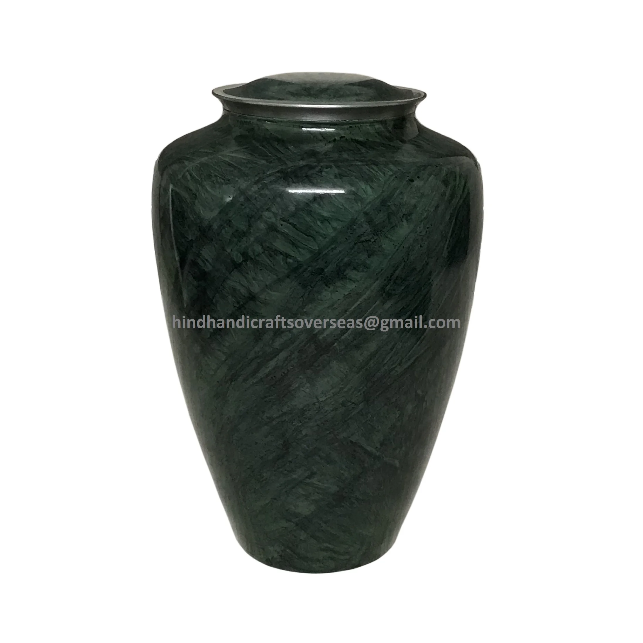 Aluminum Cremation Funeral Urns with Navy Blue Cloud Shades and many others | Memorial Ash Containers for Human Burial Remains