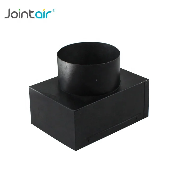 HVAC Ventilation Weather Waterproof Louver Black Plenum Box Adaptor