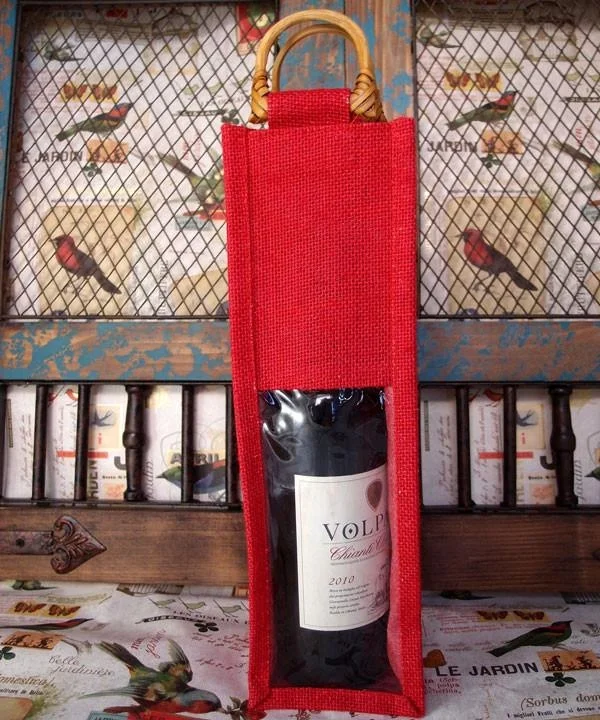 Jute Wine bag with Window