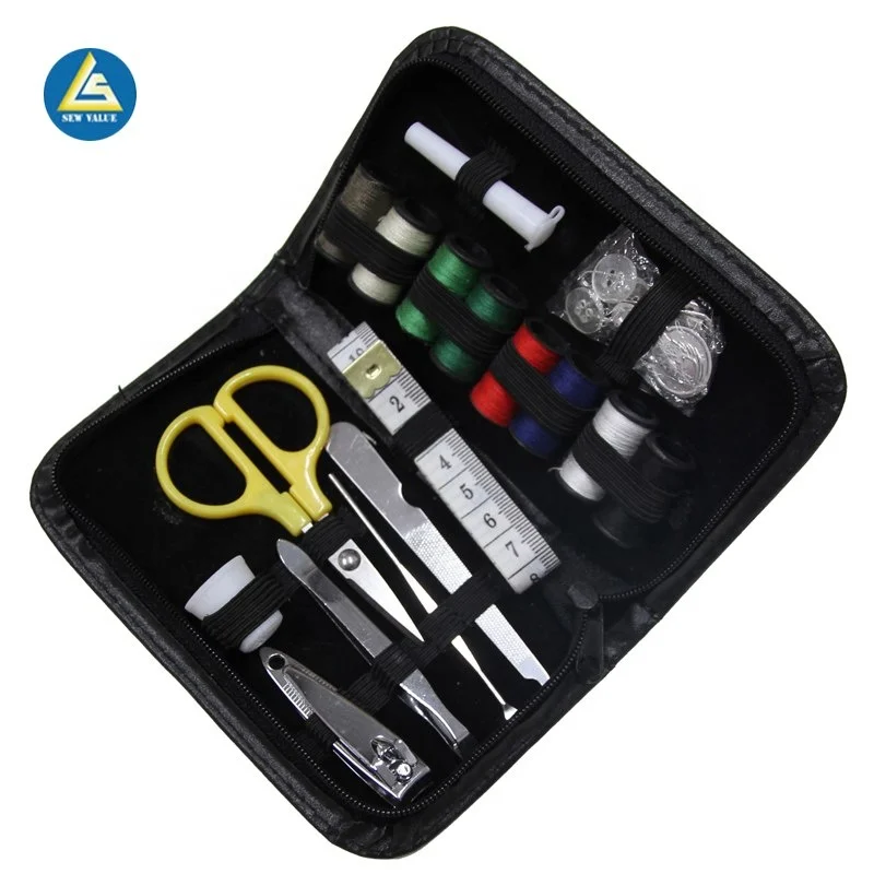 Portable Travel Sewing Kit Bag Set Including Household Thread Measure Pin Needles and Spools for Needlework