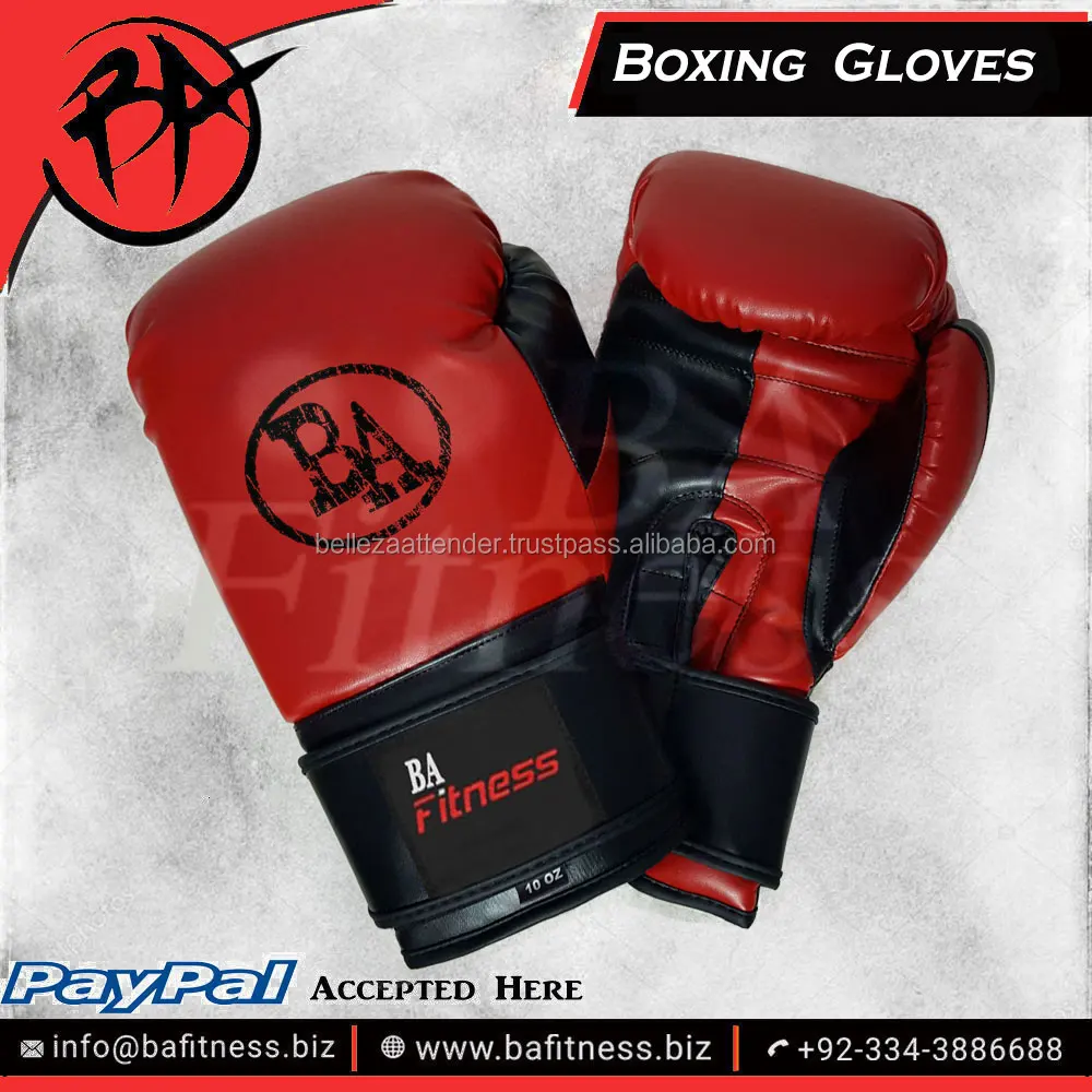 Lace up Boxing Gloves Lace Boxing Kickboxing Muay Thai Training Gloves Sparring Punching Mitts