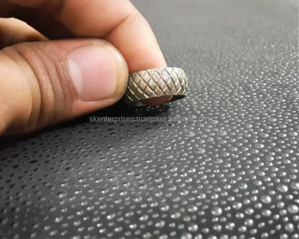 Beautiful Damascus Steel Couple Ring For Gift (File Work) Female Ring