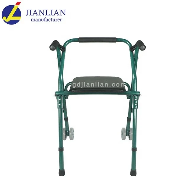 Old people Front Wheel Walker with seat Very cheap help adult old people for adults orthopedic with seat Aluminum Walker