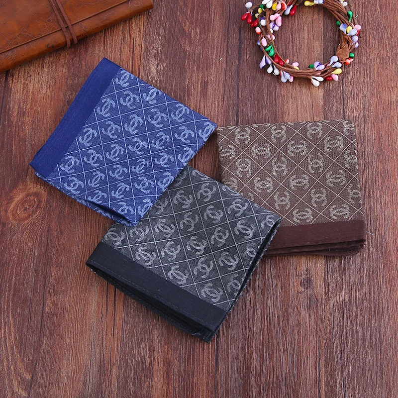 Винтажный жаккардовый высококачественный мужской носовой платок из 100% хлопка