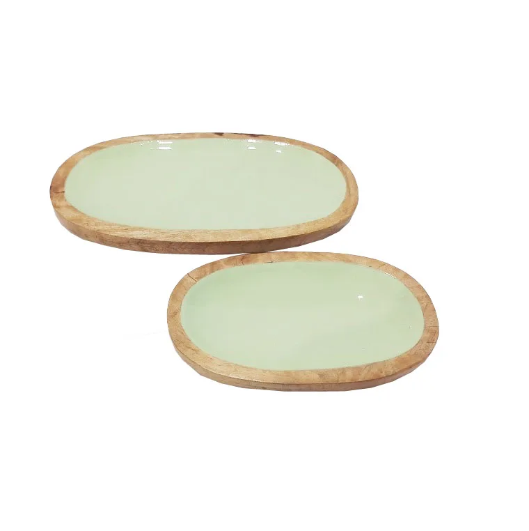 Customized Modern Western Design Heart-Shaped Serving Tray Wood Kitchen Accessory for Home Hotel Restaurant Party Dishes Serving