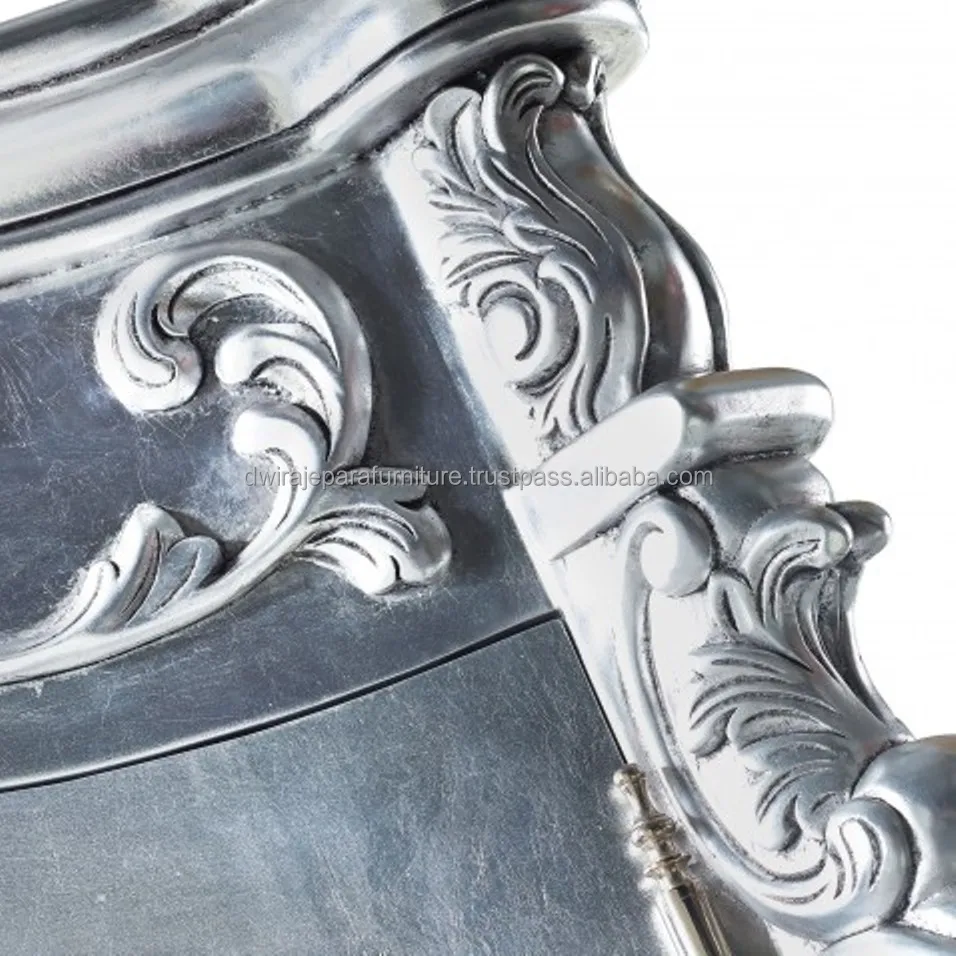 Bedroom Furniture Classic Silver Wardrobe Antique Style