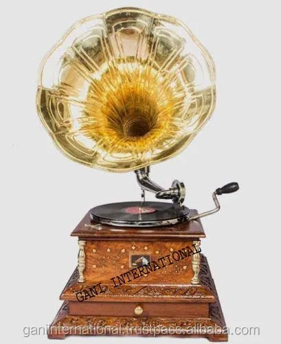 Vintage Original Antique Machine Musical Box Gramophone Phonograph