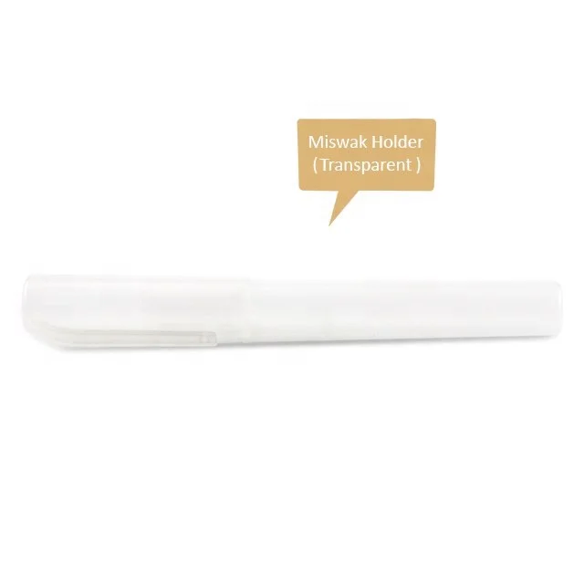 HIGH QUALITY/ SEAL PACKED/ TRANSPARENT/ PP PLASTIC MISWAK HOLDER WITH MISWAK STICK