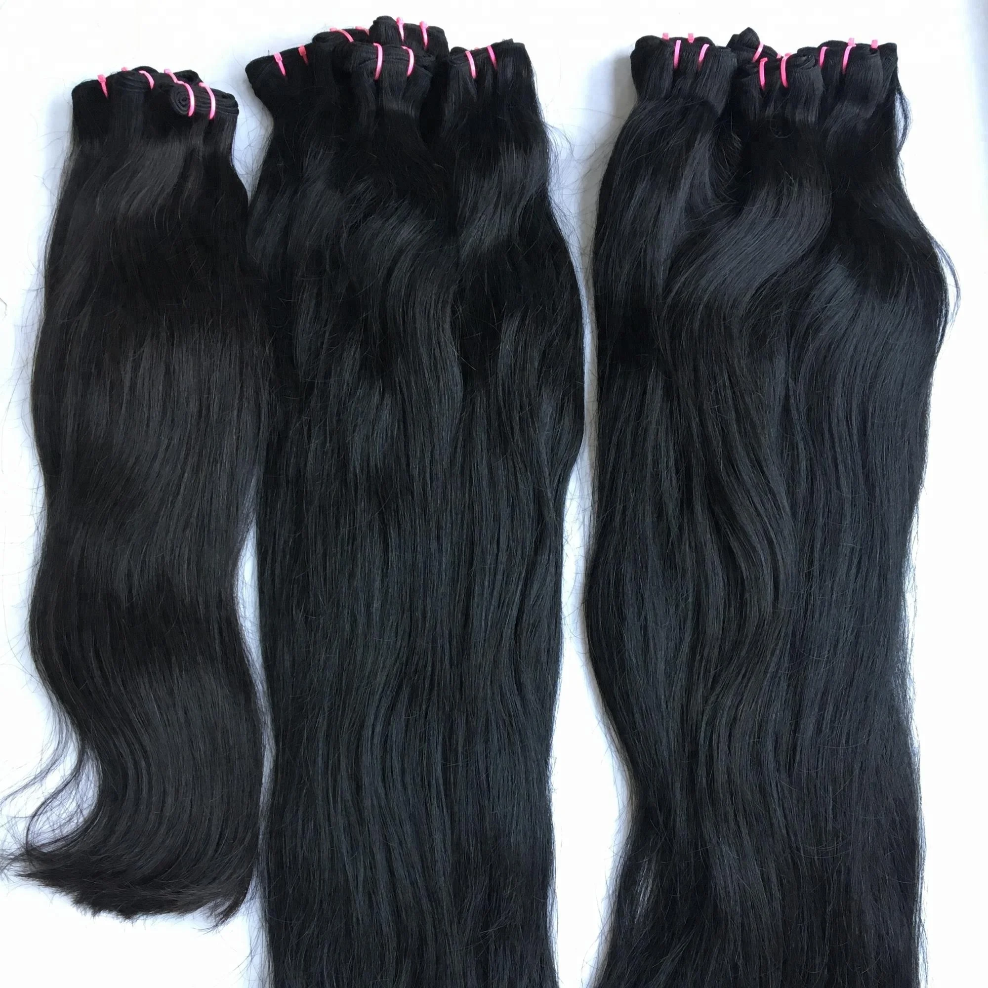 Best quality natural straight black unprocessed no chemical free tangling cuticle aligned vietnamese human hair extension
