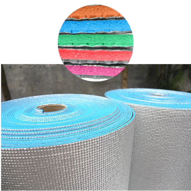 Pink PE polymer polyethylene xpe foam with al foil cross linked thermal reflective insulation roll