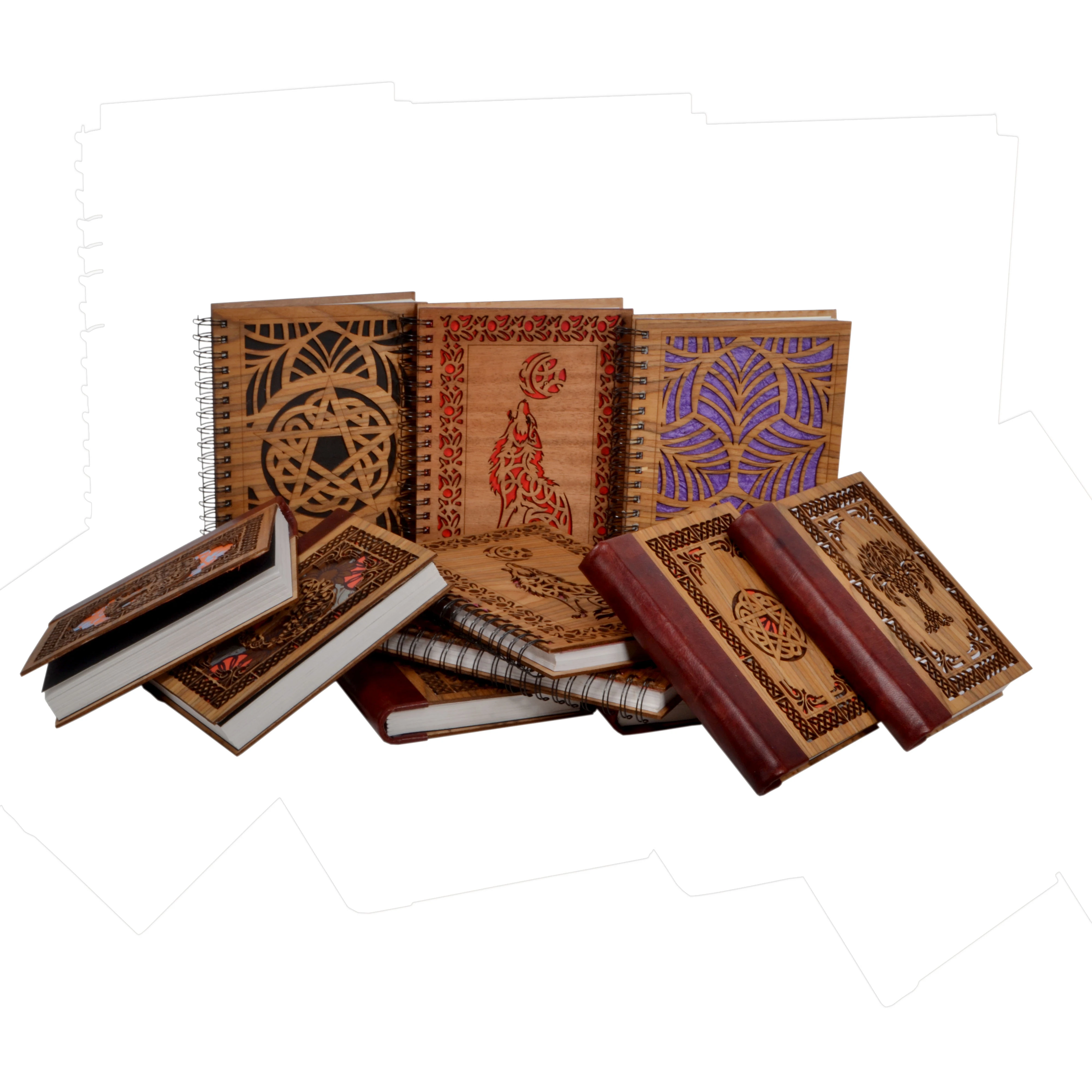 Journals Cover Office Notebooks Cut Work Mango Wood Eco Friendly Wooden New Design Creative 100 Sheets Paper Gift Paypal SFW4940