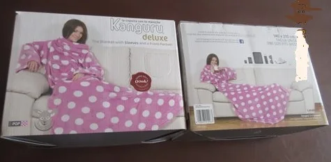 KANGURU DELUXE POP FLEECE BLANKET WITH SLEEVES WITH POCKET
