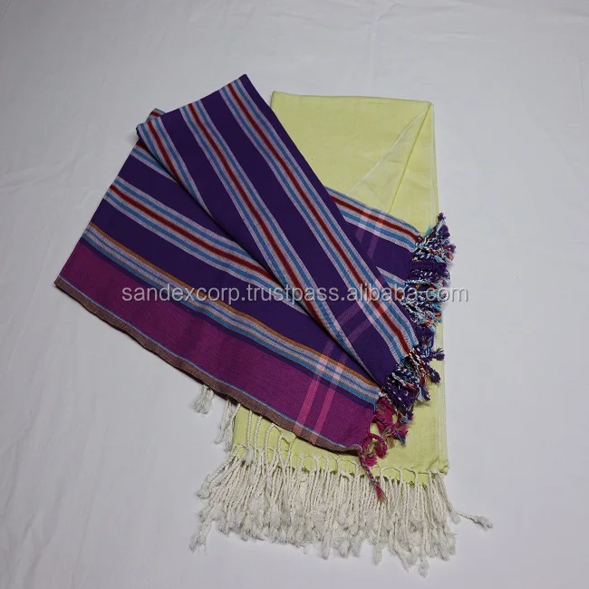 Hot Selling New Style Beach Towels Yarn Dyed Weave Towels Beach Towel with Tassels Supplier in India..