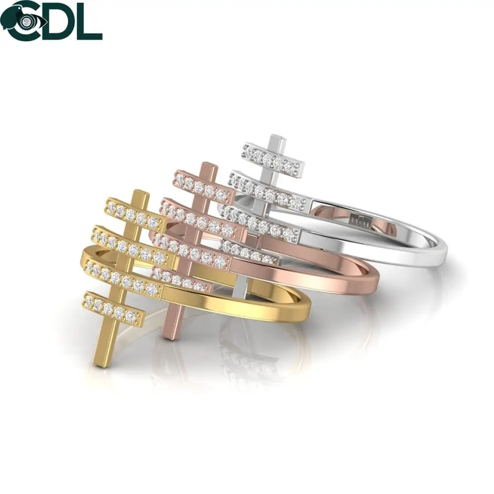 Hobo Symbol Real Diamond Ring 18kt Yellow White Rose Gold 1.81 Grams Fine Jewelry For Women