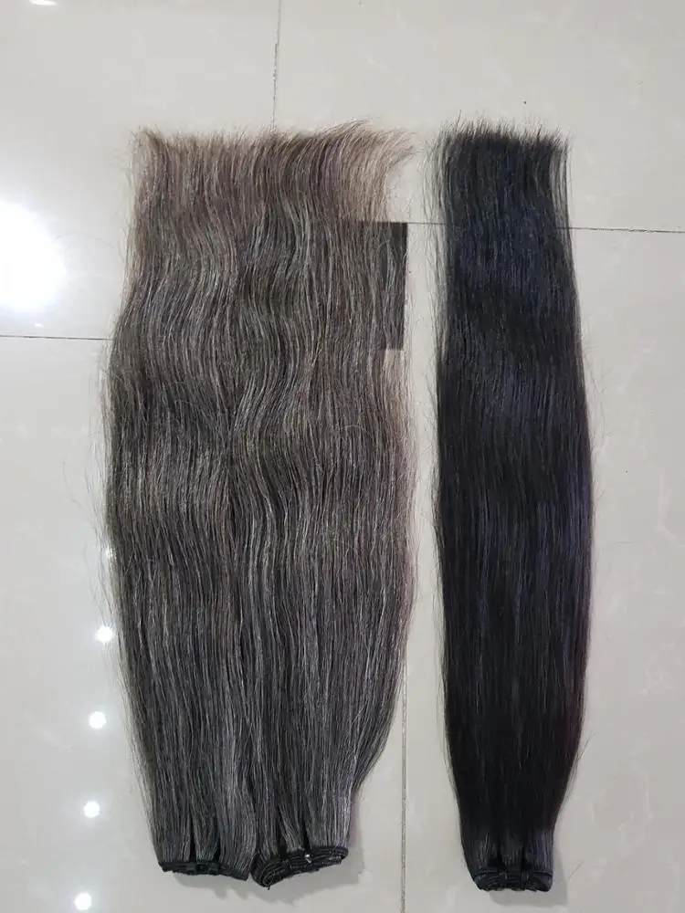 
salt and pepper human hair extensions 