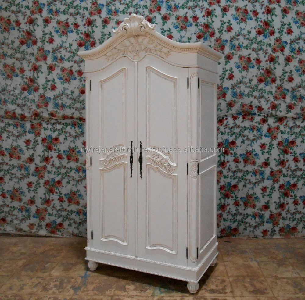 White Bedroom Furniture of French Rococo Furniture Wardrobe