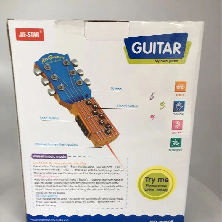 Новые игрушки для воздушной гитары, пластиковая детская Миниатюрная игрушка, музыкальный инструмент, гитара с инфракрасным излучением