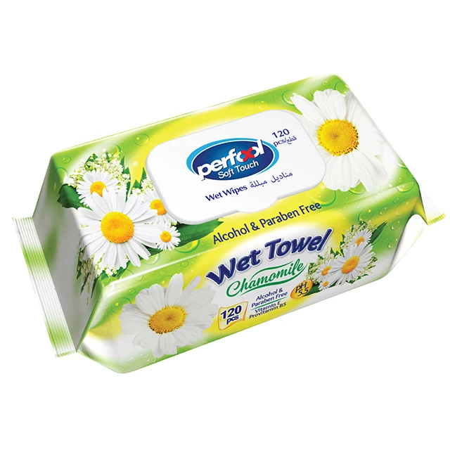 Perfool wet wipes 120 pcs apple, lavender, rose fragrance