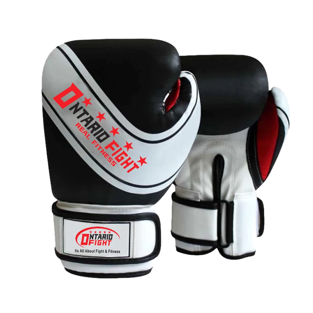 women High Quality Custom Logo Pu Leather Muay Thai Fight Workout Boxing Gloves leather boxing gloves/Custom logo boxing gloves