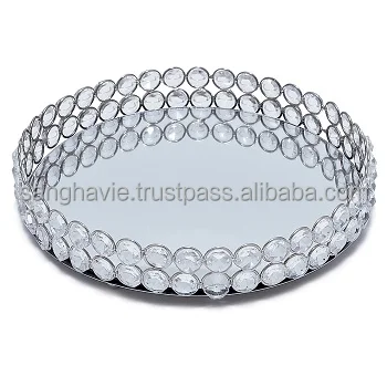 CLASSIC MIRROR AND CRYSTAL TRAY