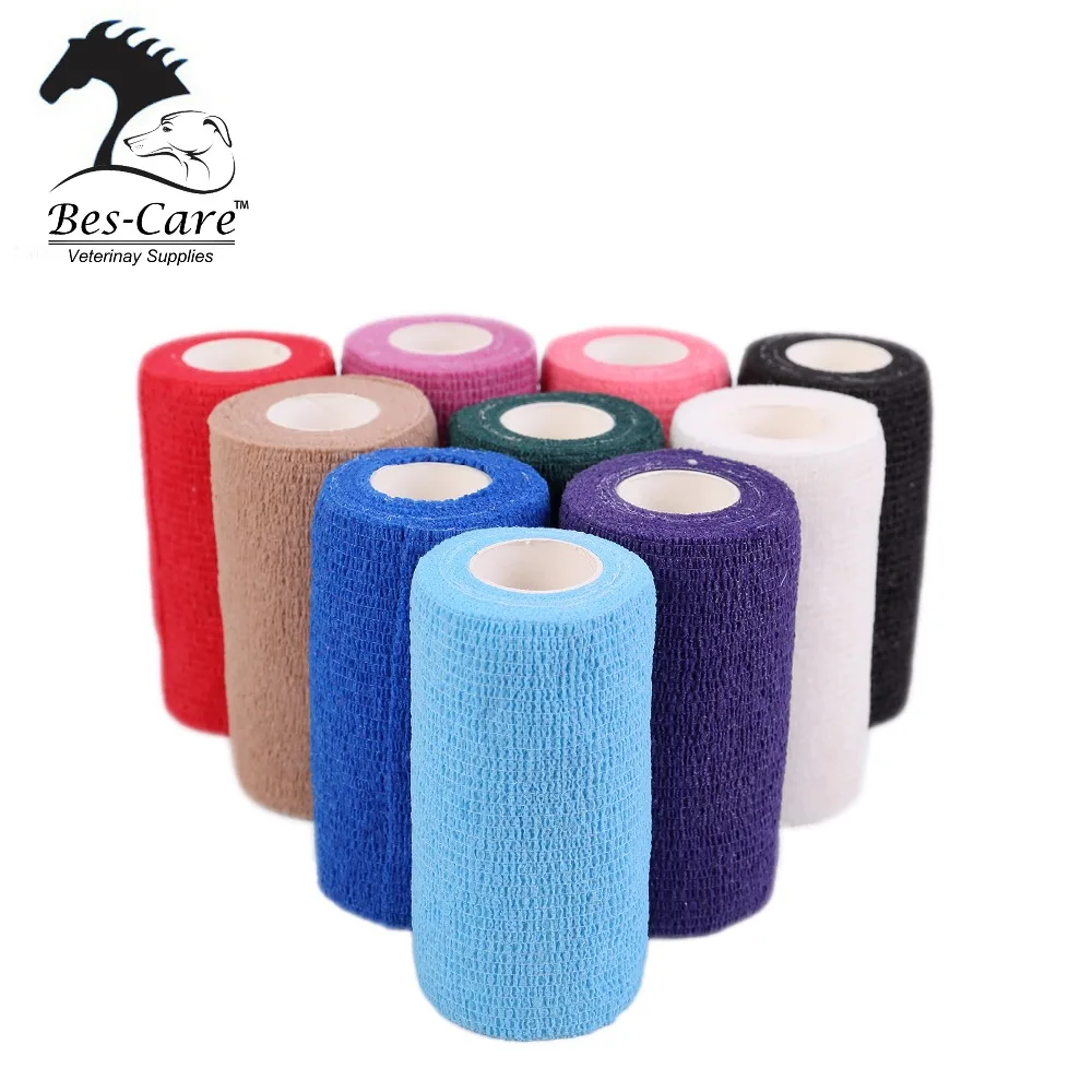 
Printed self-adhesive bandage Cohesive Support Bandage Medical Horses Dogs Cat Equine vet wrap 