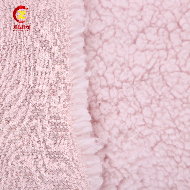 High quality sherpa warm fleece fabric for winter thick blanket