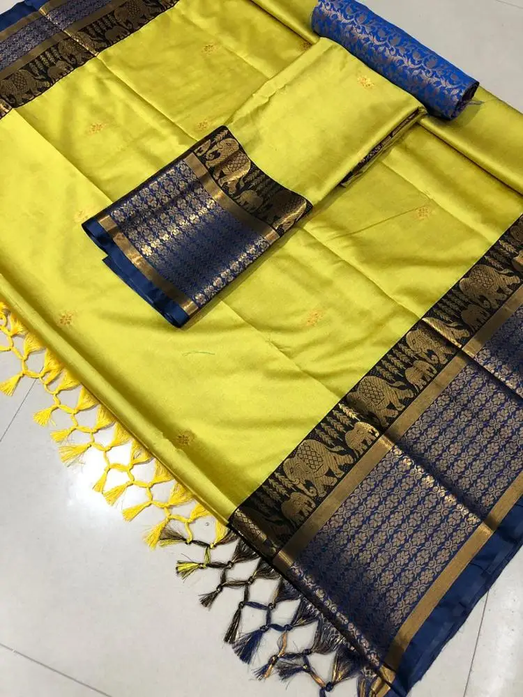 Лучшее дизайнерское традиционное сари R & D с индийским принтом, зеленая вечерняя одежда, свадебная одежда из Моха, сари