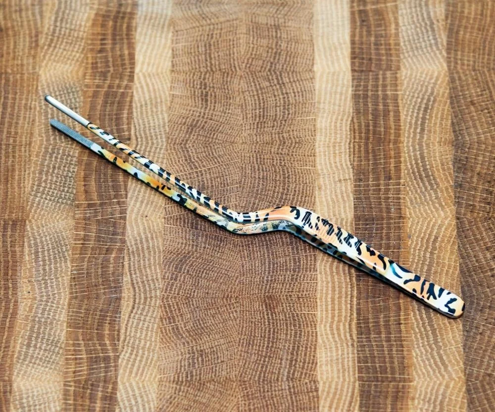 Food Grade Garden Kitchen Tweezers Silver Long Food Tongs a Set Food Tongs Stainless Steel By GREEN SWIFT INDUSTRIES