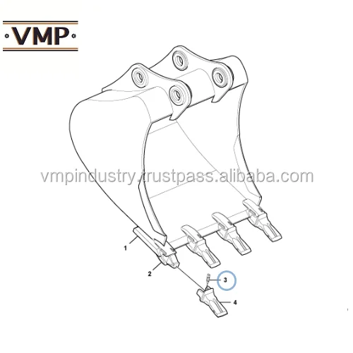 VOE 14524711 V80P VMP ковш зубчатый штифт/замок строительный класс для экскаваторов и колесных погрузчиков
