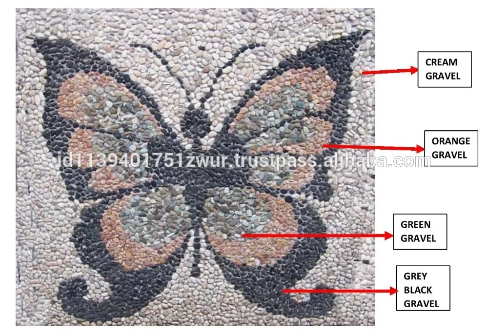 Premium quality natural green gravel stone for plant pot