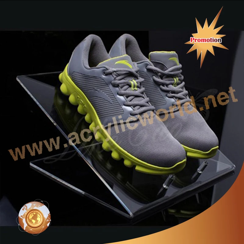 Wholesale plastic shoes display stand acrylic shoes display rack