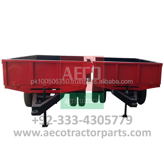 
Hydraulic Tipping trailer with MF tractor 