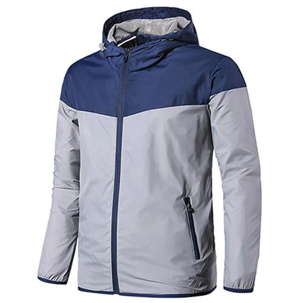 
NEW MEN SPRING AUTUMN HOODED MEN`S FASHION THIN WINDBREAKER MEN OUTWEAR BRAND CLOTHING 