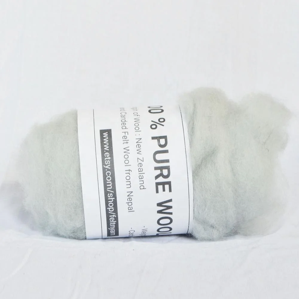 WR-018, Pure Felt Wool Roving, New Zealand Origin, Fluffier, Smooth and Lustrous, Carded and Colored in Nepal by Women Artisans