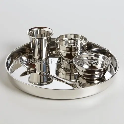 304 Stainless Steel thali sets with 5 pcs