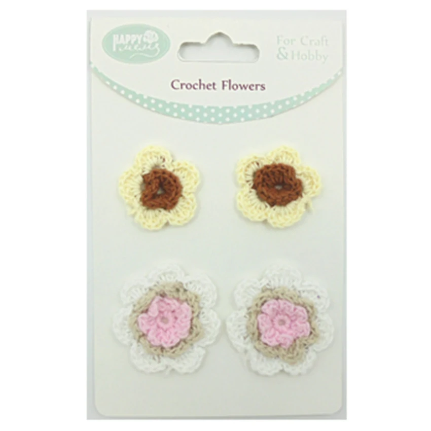 Wholesale 30mm cute crochet flower for garment accessories