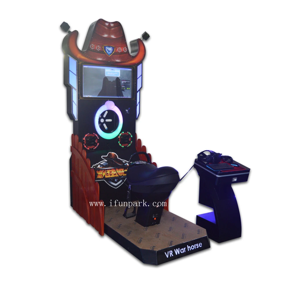 VR horse riding shooting simulator game with VR glass