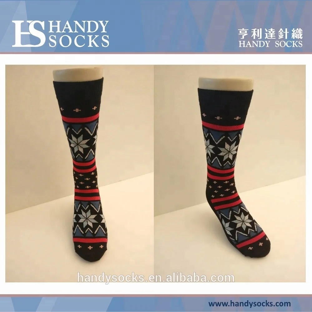 Wholesale design mens custom cotton yarn organic graphic socks