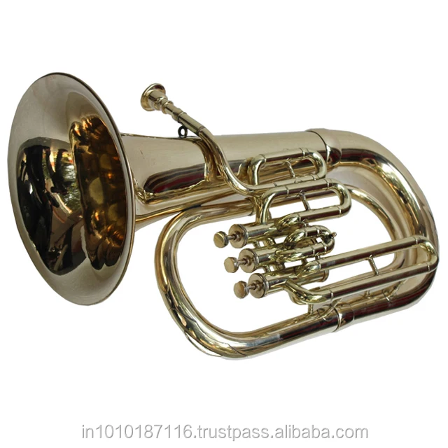 BRAND NEW SHINING BRASS FINISH Bb/F 3 VALVE EUPHONIUM+FREE HARD CASE+MOUTHPIECE