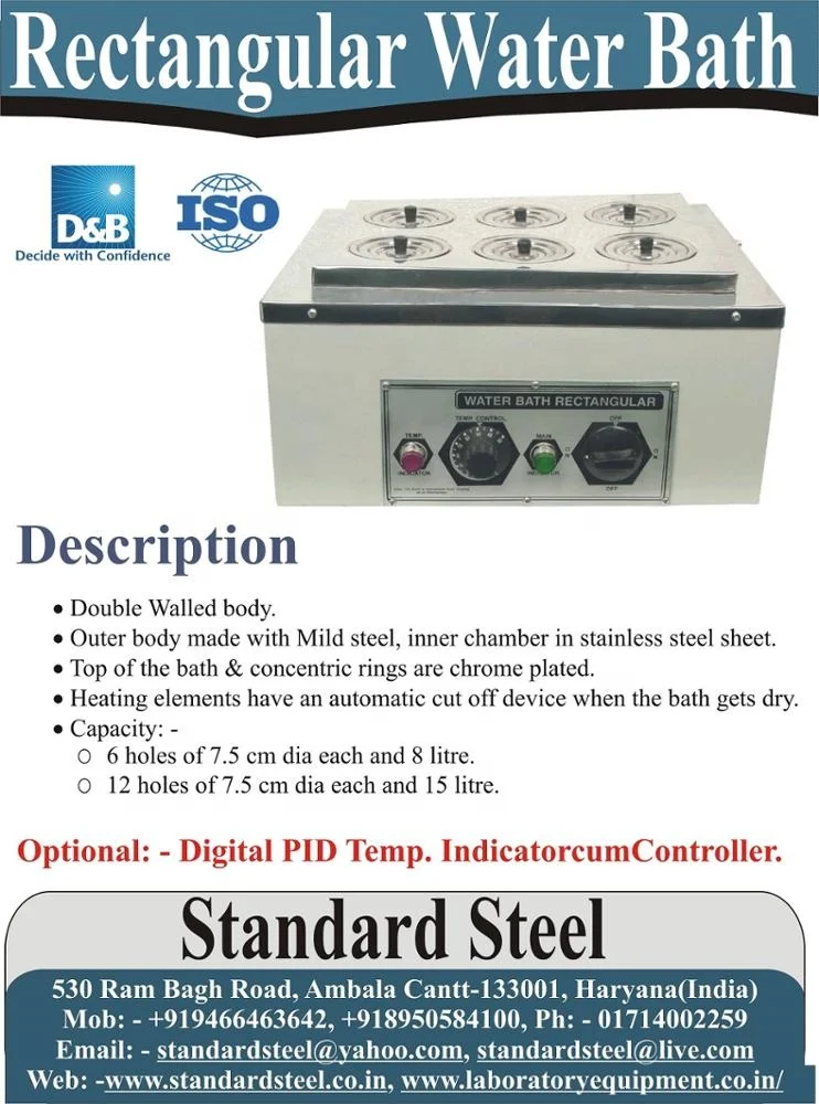 laboratory rectangular Water Bath thermostatic water bath constant temperature water bath price