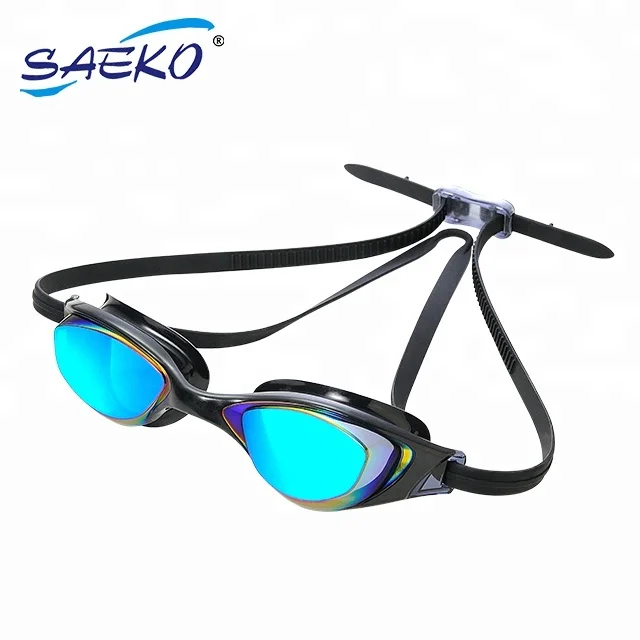 
SAEKO UV antifog silicone adult teenager mirror swimming goggles gafas de natacion ISO 18527-3:2020 