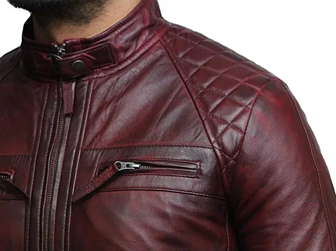 Кожаная мужская куртка-бомбер с воротником-стойкой из натуральной овечьей кожи, теплая куртка, сделанная в Пакистане, на молнии по индивидуальному заказу