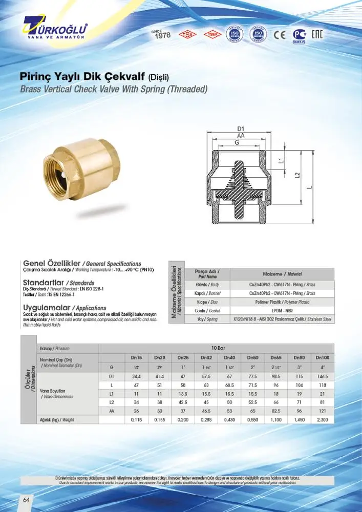 
DN80 Vertical Check Valve 