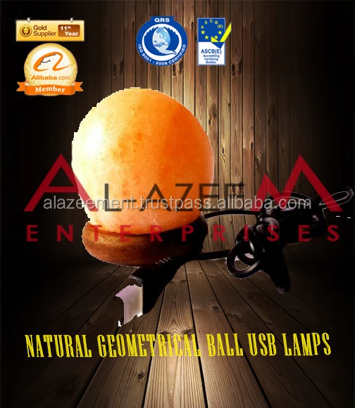 Seven Colour Changing Himalayan USB Ball Shaped Crystal Rock Salt Lamp with USP port to Attach With your Laptop anywhere