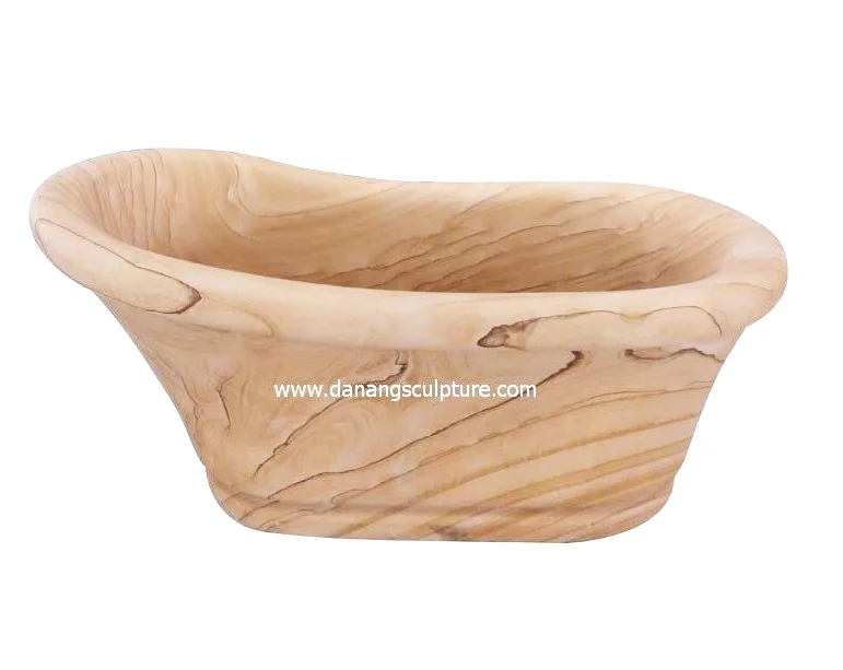 Custom hand carved oval marble natural stone bathtub carved stone bathtubs freestanding bathtub two people