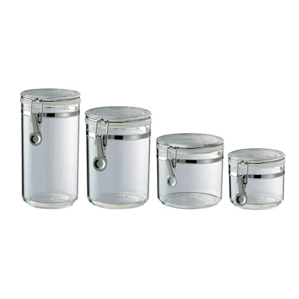 
Taiwan BPA free Plastic Acrylic Round Air tighted Canister 