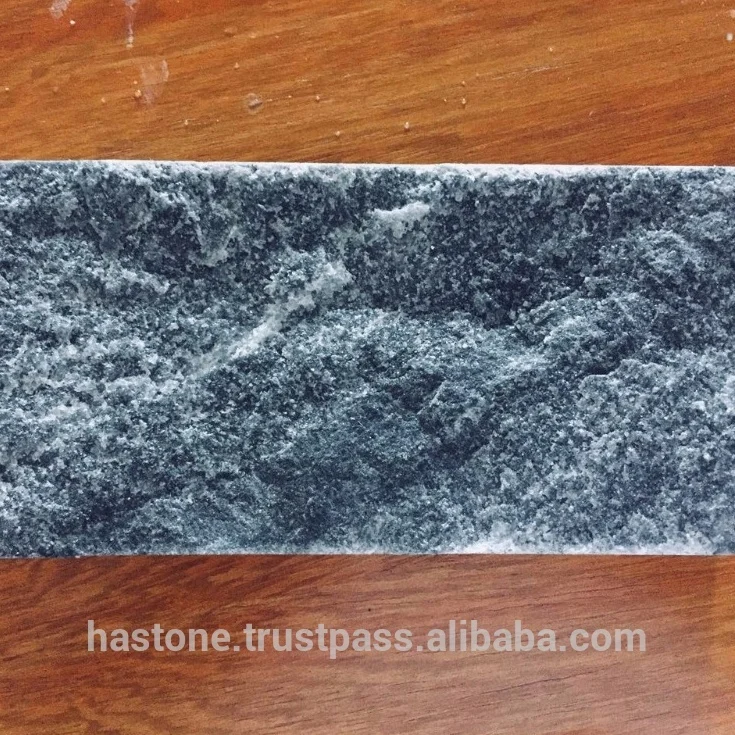 CRYSTAL BLACK SPLIT NATURAL MARBLE STONE