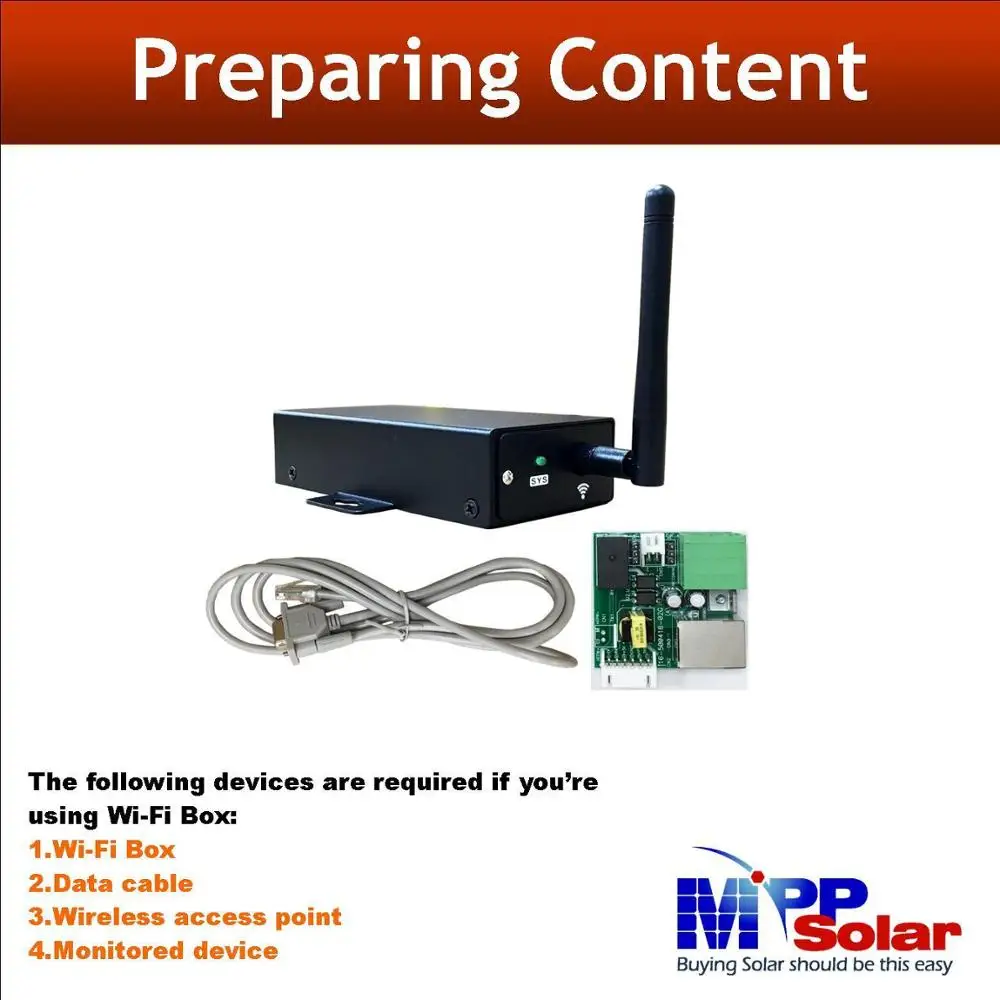 ( WIFI BOX)  Off-grid pure sine wave solar inverter Wifi Web Box