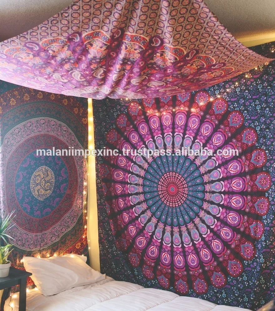 Wholesale Indian Printed Bohemian Mandala Tapestry Wall Hanging Bedroom Special Tapestries